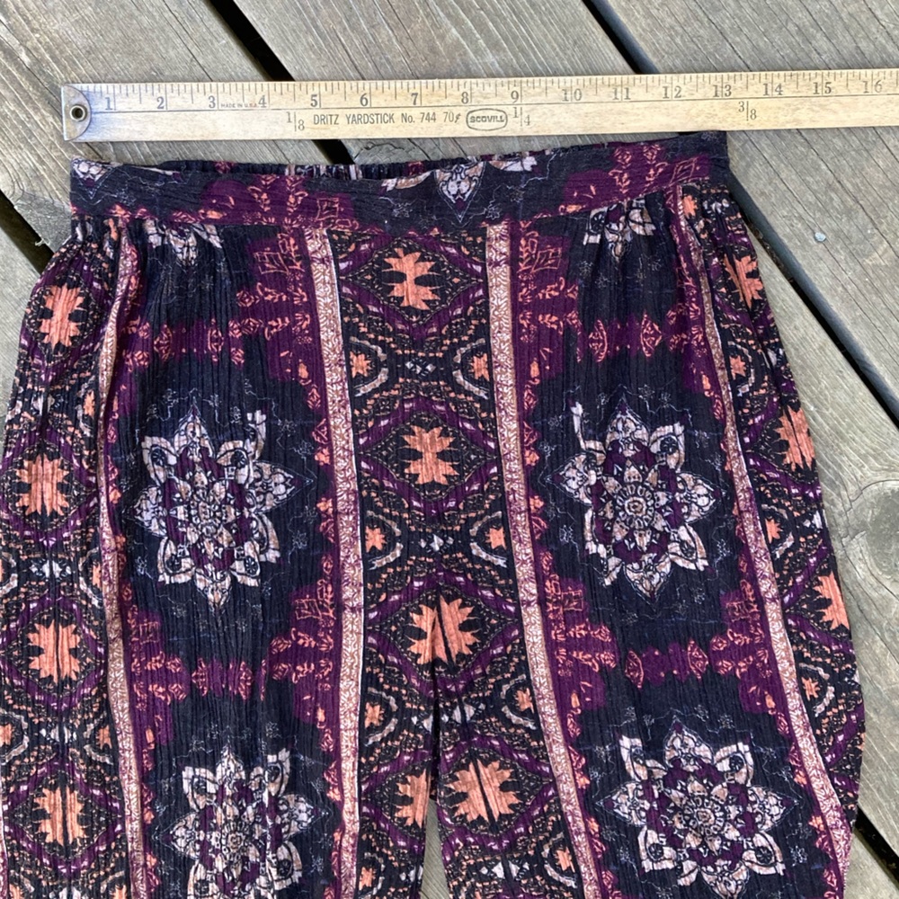 KENDALL KYLIE Skirt Pants Shorts Wide Leg Capri Black Red Maroon Size Small - Picture 10 of 14